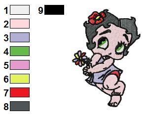 Baby Betty Boop Embroidery Design